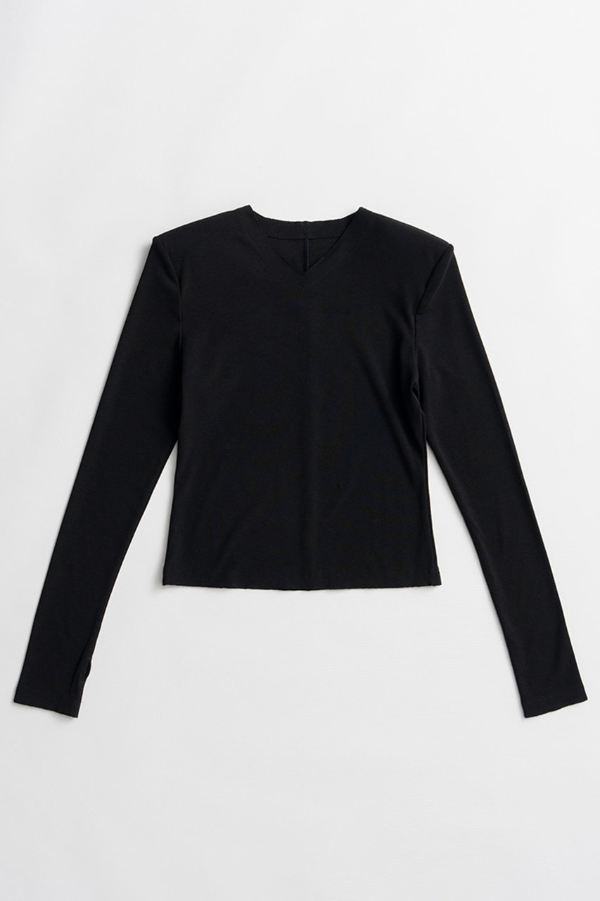プランク プロジェクト/PRANK PROJECTの【予約販売】ウールブレンドショルダーパッドVネックトップ(BLK(ブラック)/31262415101)