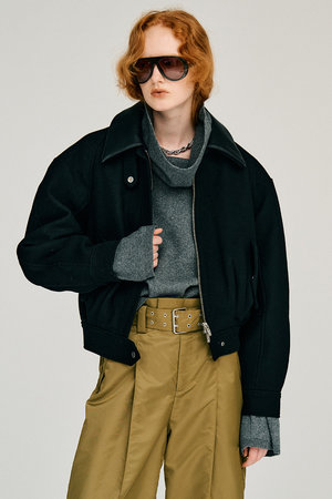 プランク プロジェクト/PRANK PROJECTの【予約販売】レザーカラーショートコート / Leather Collar Short Coat(110900/110902)