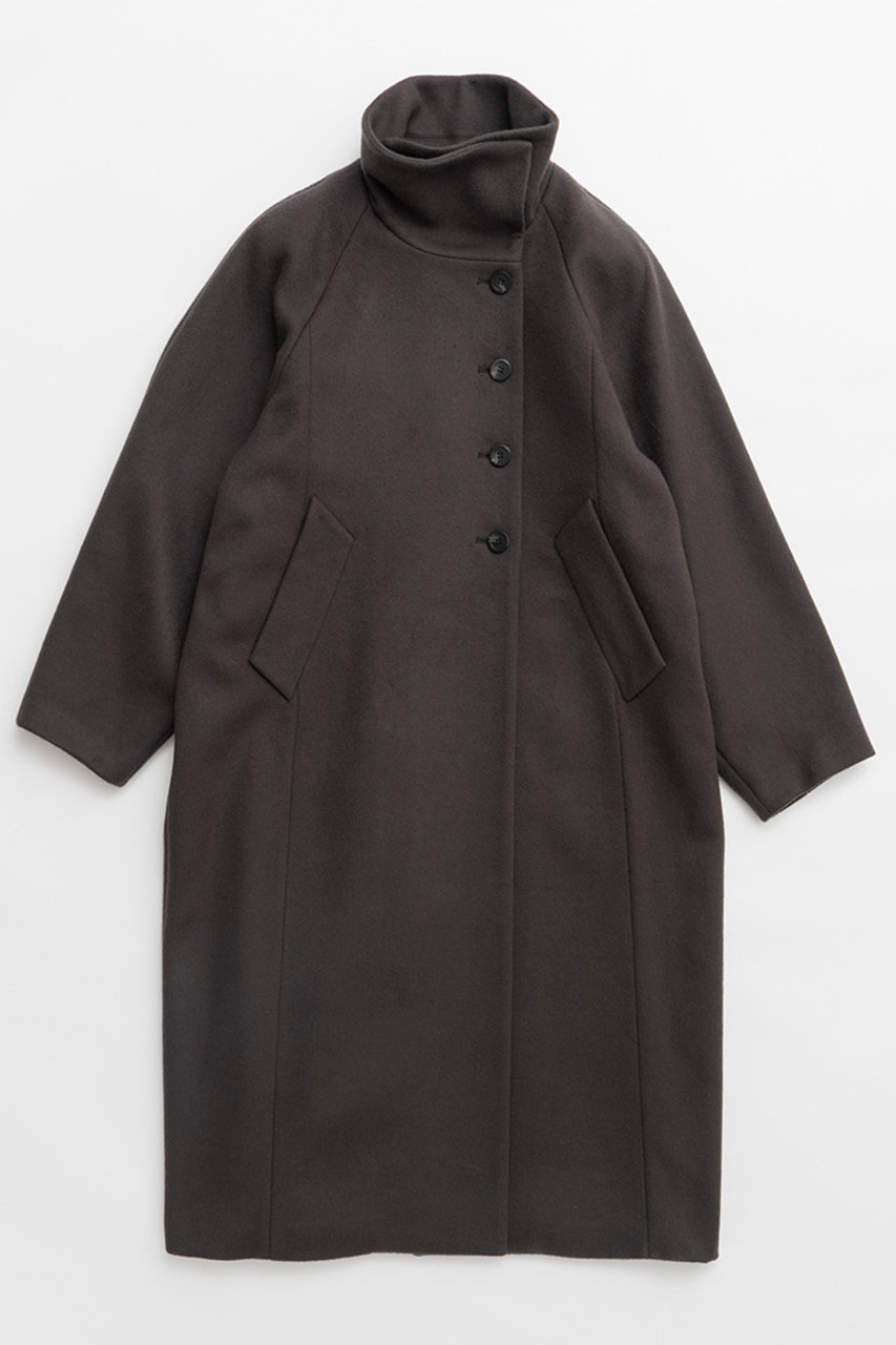 PRANK PROJECT ハイネックロングコート / High-Neck Long Coat (C.GRY(チャコールグレー), 38) プランク プロジェクト ELLE SHOP