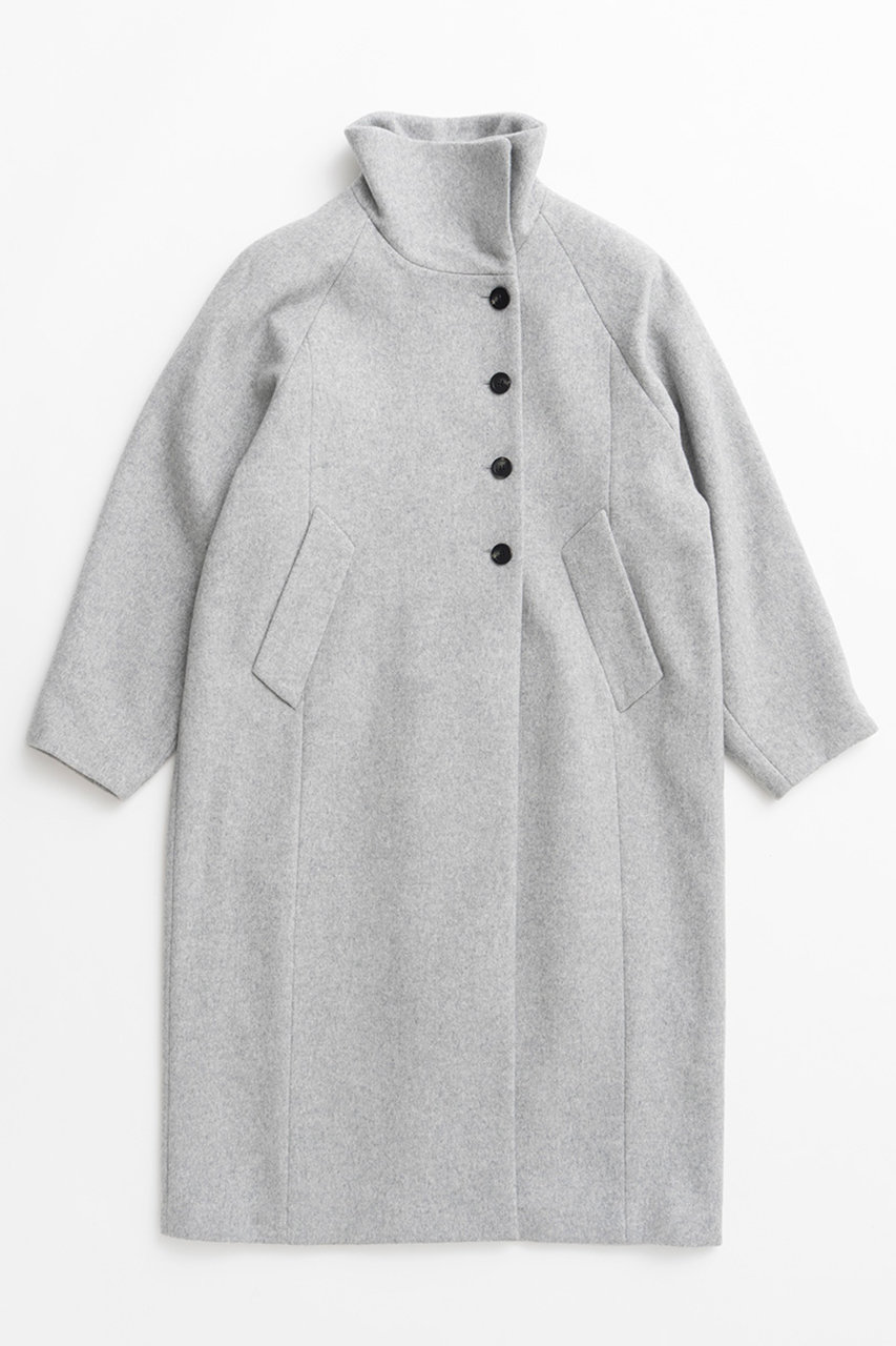 PRANK PROJECT ハイネックロングコート / High-Neck Long Coat (GRY(グレー), 36) プランク プロジェクト ELLE SHOP