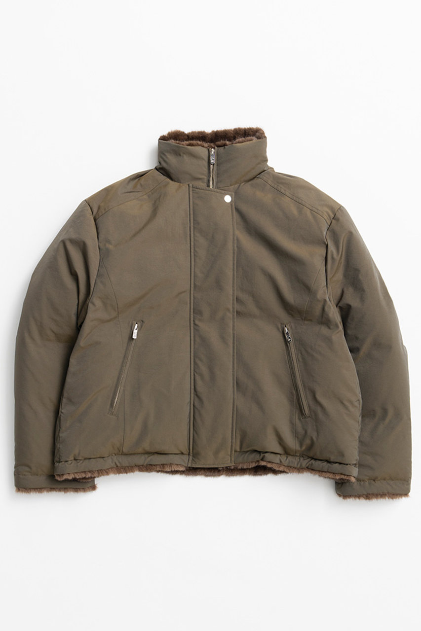 PRANK PROJECT ファートリムダウン / Fur Trim Down Jacket (KHK(カーキ), FREE) プランク プロジェクト ELLE SHOP