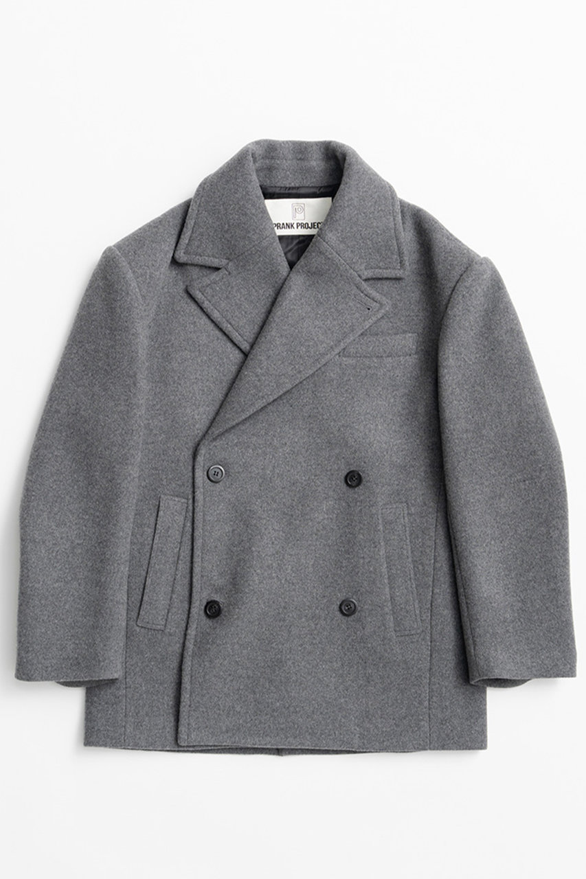 PRANK PROJECT super140sダブルブレストコート / Super 140s Double-Breasted Coat (GRY(グレー), FREE) プランク プロジェクト ELLE SHOP