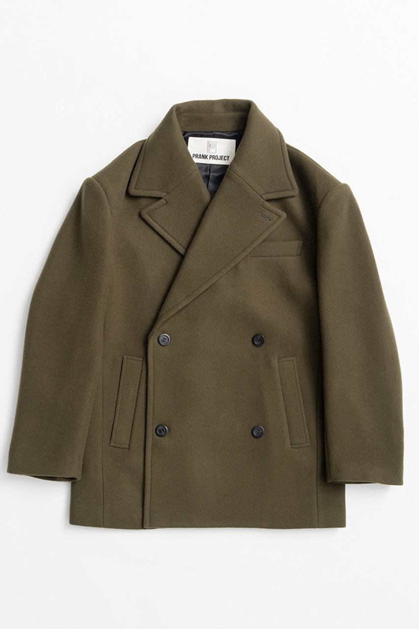PRANK PROJECT super140sダブルブレストコート / Super 140s Double-Breasted Coat (KHK(カーキ), FREE) プランク プロジェクト ELLE SHOP