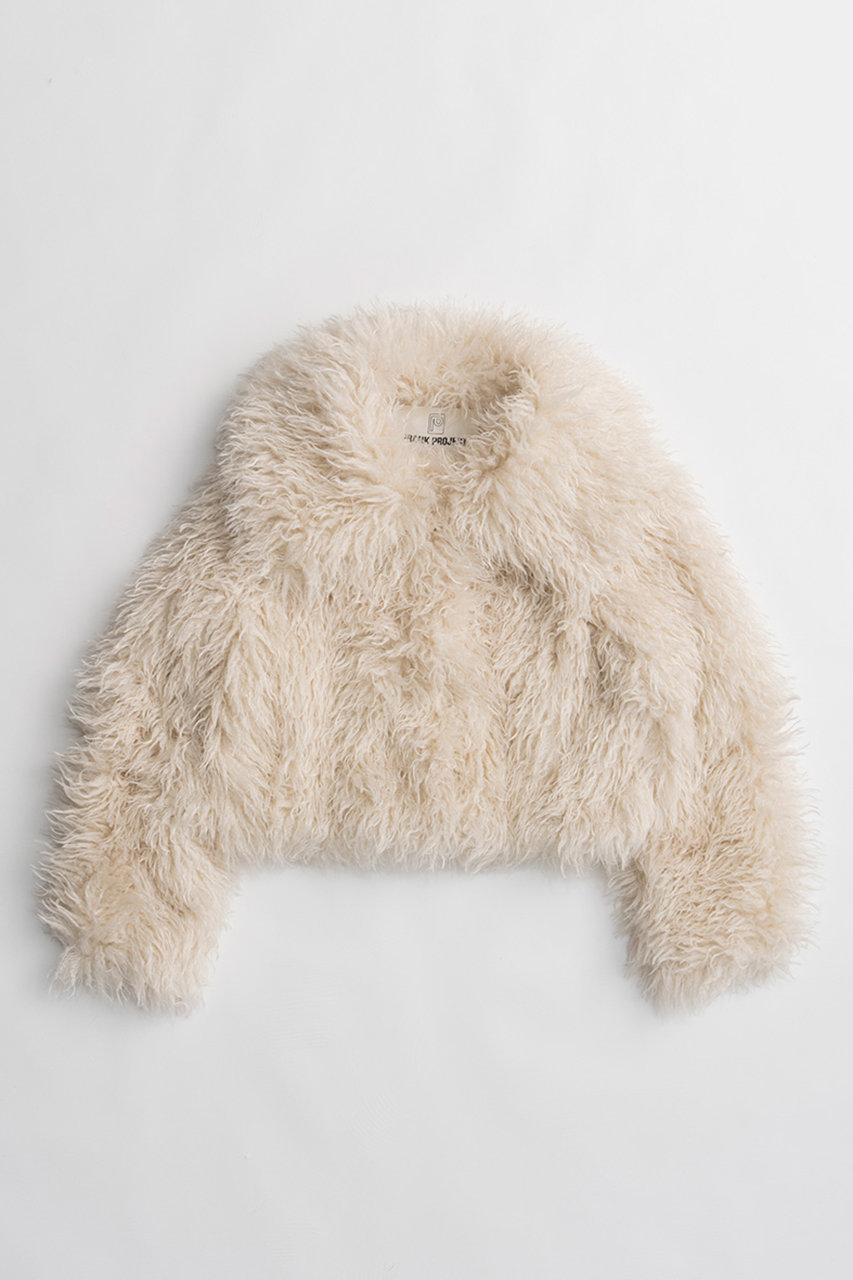 フェイクファービッグカラージャケット / Fake Fur Big Collar Jacket