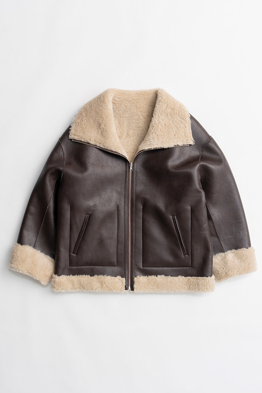 PRANK PROJECT リバーシブルスタンドカラージャケット / Reversible Stand Collar Jacket (BRN(ブラウン), FREE) プランク プロジェクト ELLE SHOP