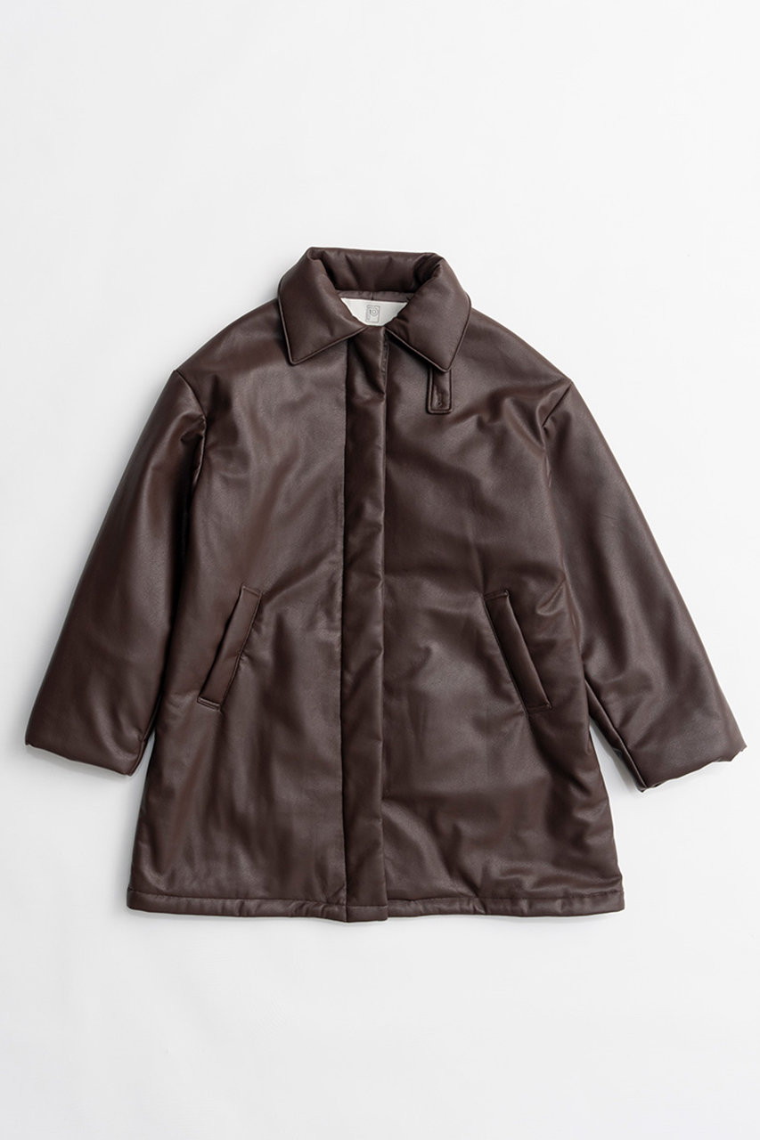 PRANK PROJECT パデッドスカーフミドルコート / Padded Scarf Middle Coat (BRN(ブラウン), FREE) プランク プロジェクト ELLE SHOP