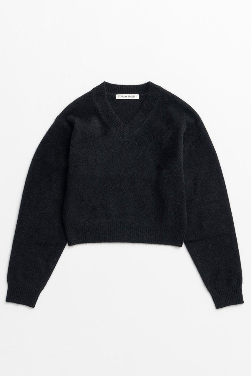 PRANK PROJECT FOXブレンドVネックニット / Fox Blend V-Neck Knit (BLK(ブラック), FREE) プランク プロジェクト ELLE SHOP