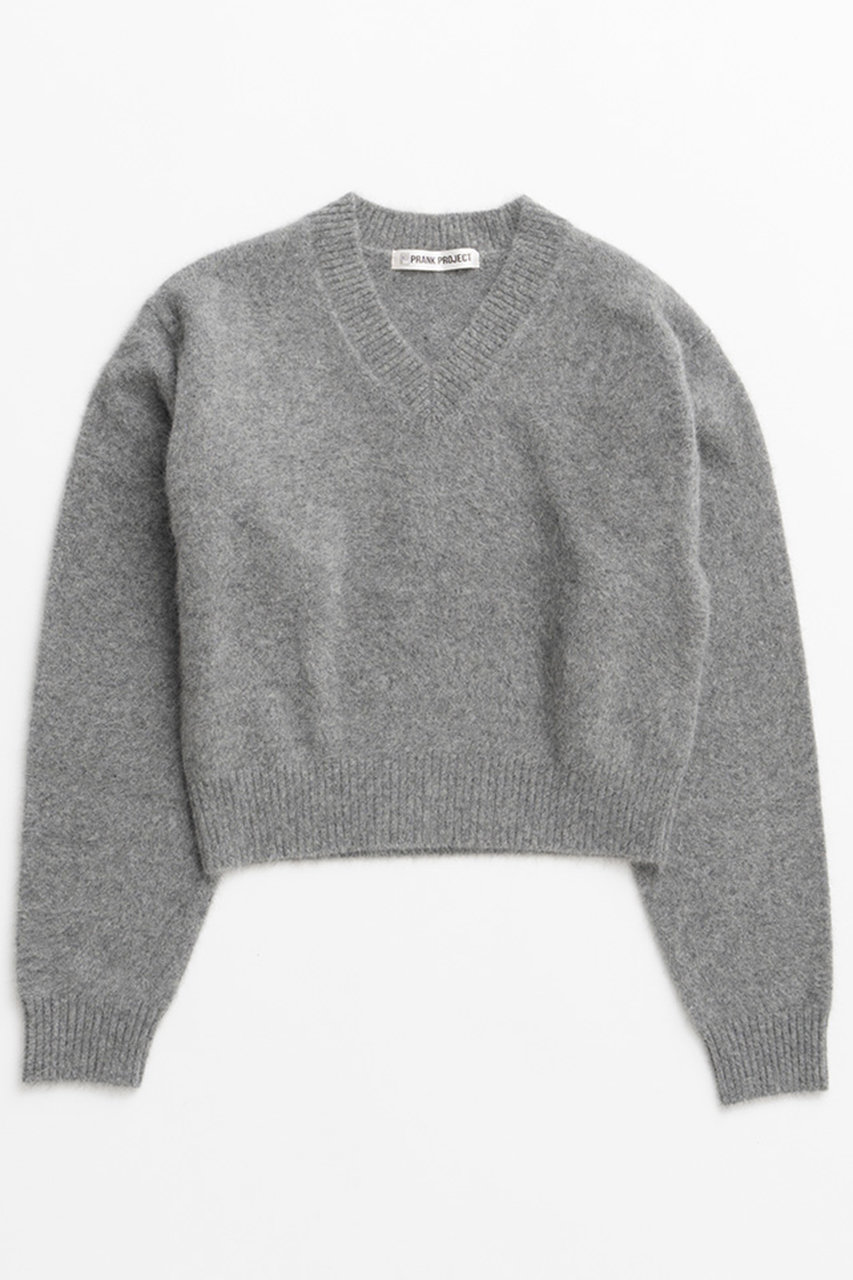 PRANK PROJECT FOXブレンドVネックニット / Fox Blend V-Neck Knit (GRY(グレー), FREE) プランク プロジェクト ELLE SHOP