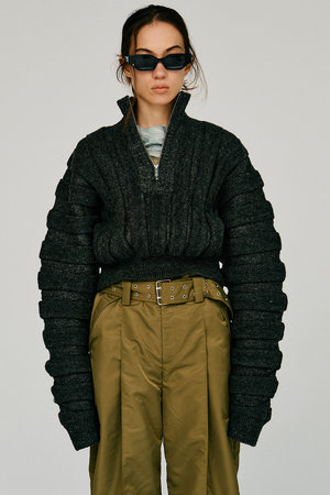 プランク プロジェクト/PRANK PROJECTの【予約販売】ハーフジップアコーディオンニット / Half-Zip Accordion Knit(110300/110301)