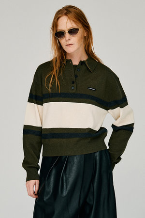 プランク プロジェクト/PRANK PROJECTの【予約販売】ワイドボーダーニットポロ / Wide Border Knit Polo(110100/110103)