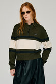 ワイドボーダーニットポロ / Wide Border Knit Polo