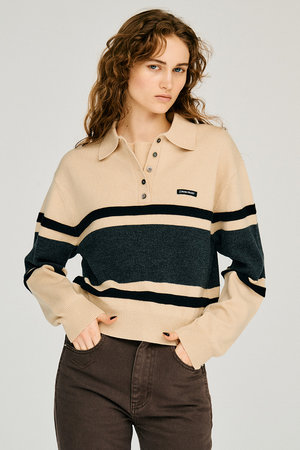 プランク プロジェクト/PRANK PROJECTの【予約販売】ワイドボーダーニットポロ / Wide Border Knit Polo(110100/110103)