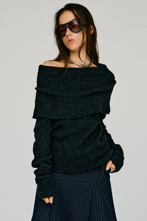 プランク プロジェクト/PRANK PROJECTの【予約販売】ドレープカラーニット / Drape Collar Knit(110300/110301)