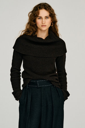 プランク プロジェクト/PRANK PROJECTの【予約販売】ドレープカラーニット / Drape Collar Knit(110300/110301)