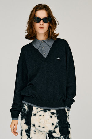 プランク プロジェクト/PRANK PROJECTの【予約販売】レイヤードポロニットトップ / Layered Polo Knit Top(110100/110103)