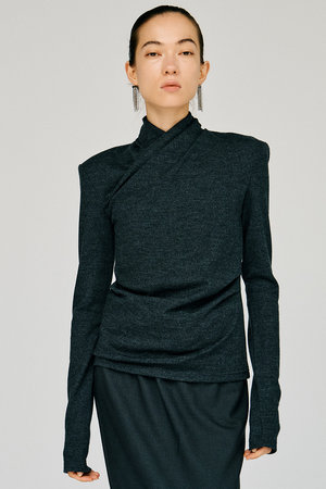 プランク プロジェクト/PRANK PROJECTの【予約販売】ウォッシャブルウールカシュクールトップ / Washable Wool Cache-Coeur Top(110100/110103)