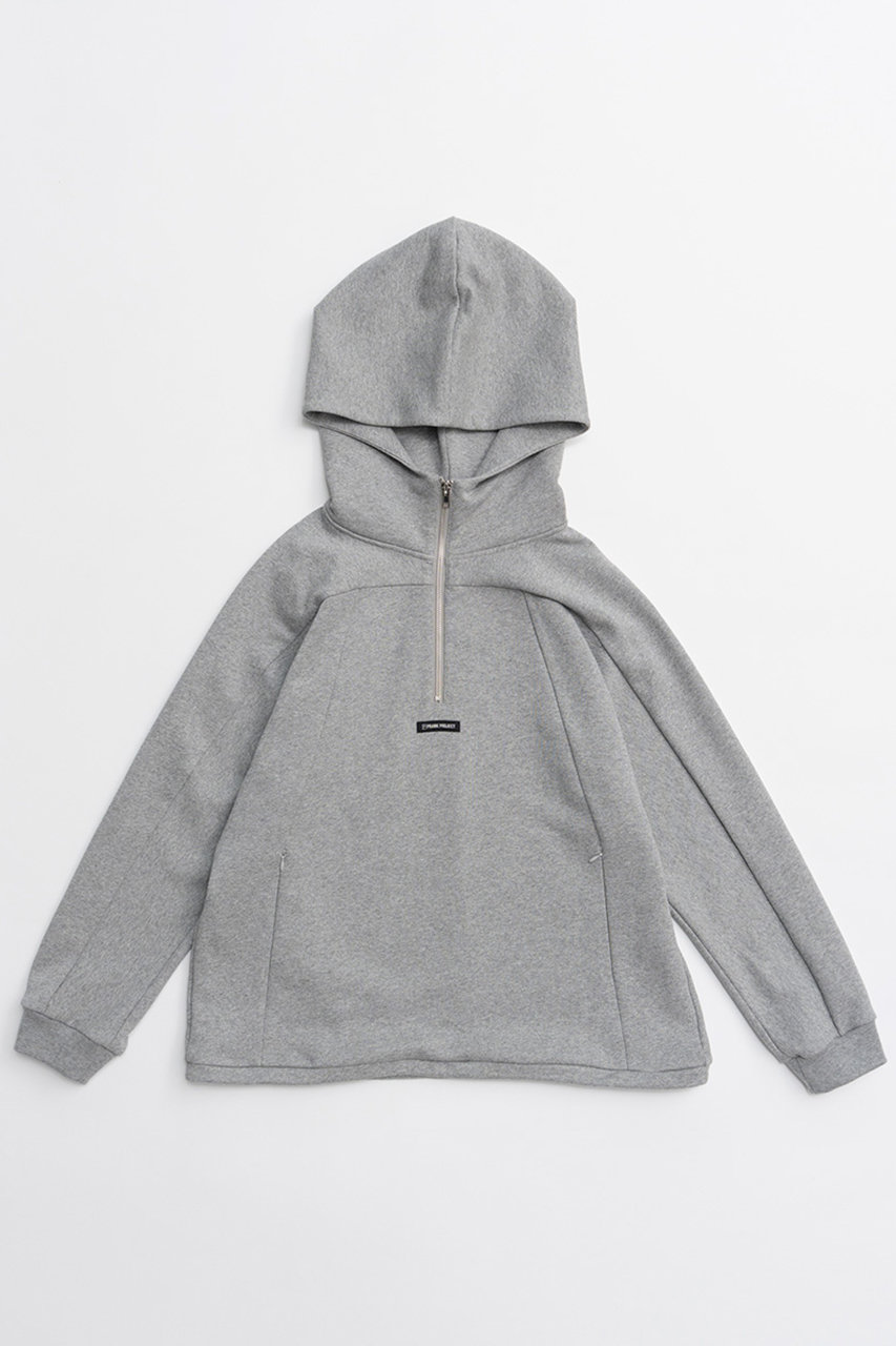 PRANK PROJECT ハーフジップフーディースウェット / Half-Zip Hoodie Sweatshirt (GRY(グレー), FREE) プランク プロジェクト ELLE SHOP