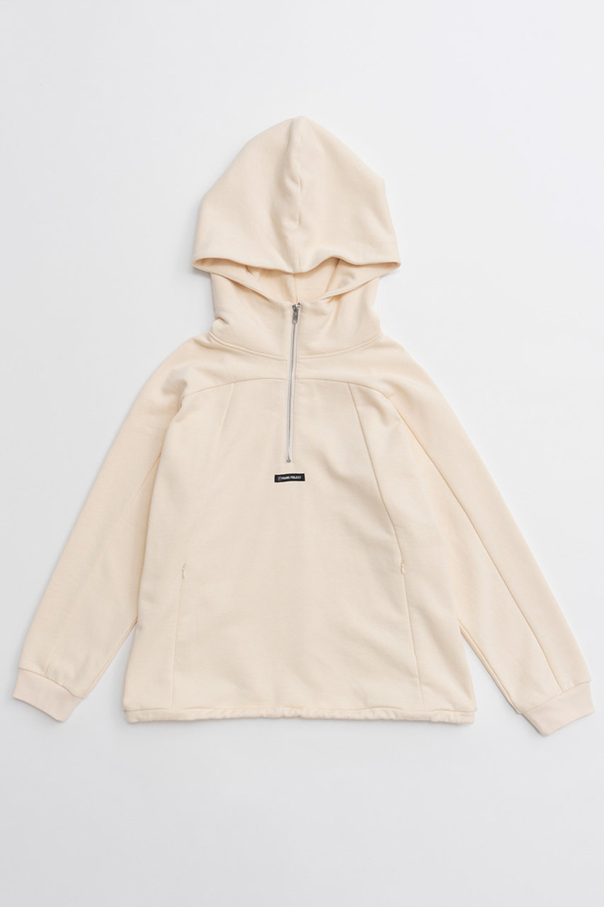 PRANK PROJECT ハーフジップフーディースウェット / Half-Zip Hoodie Sweatshirt (WHT(ホワイト), FREE) プランク プロジェクト ELLE SHOP