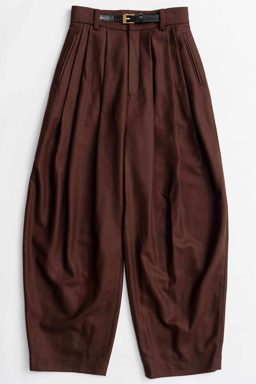 ベルテッドコクーンフラノパンツ / Belted Cocoon Flannel Pants