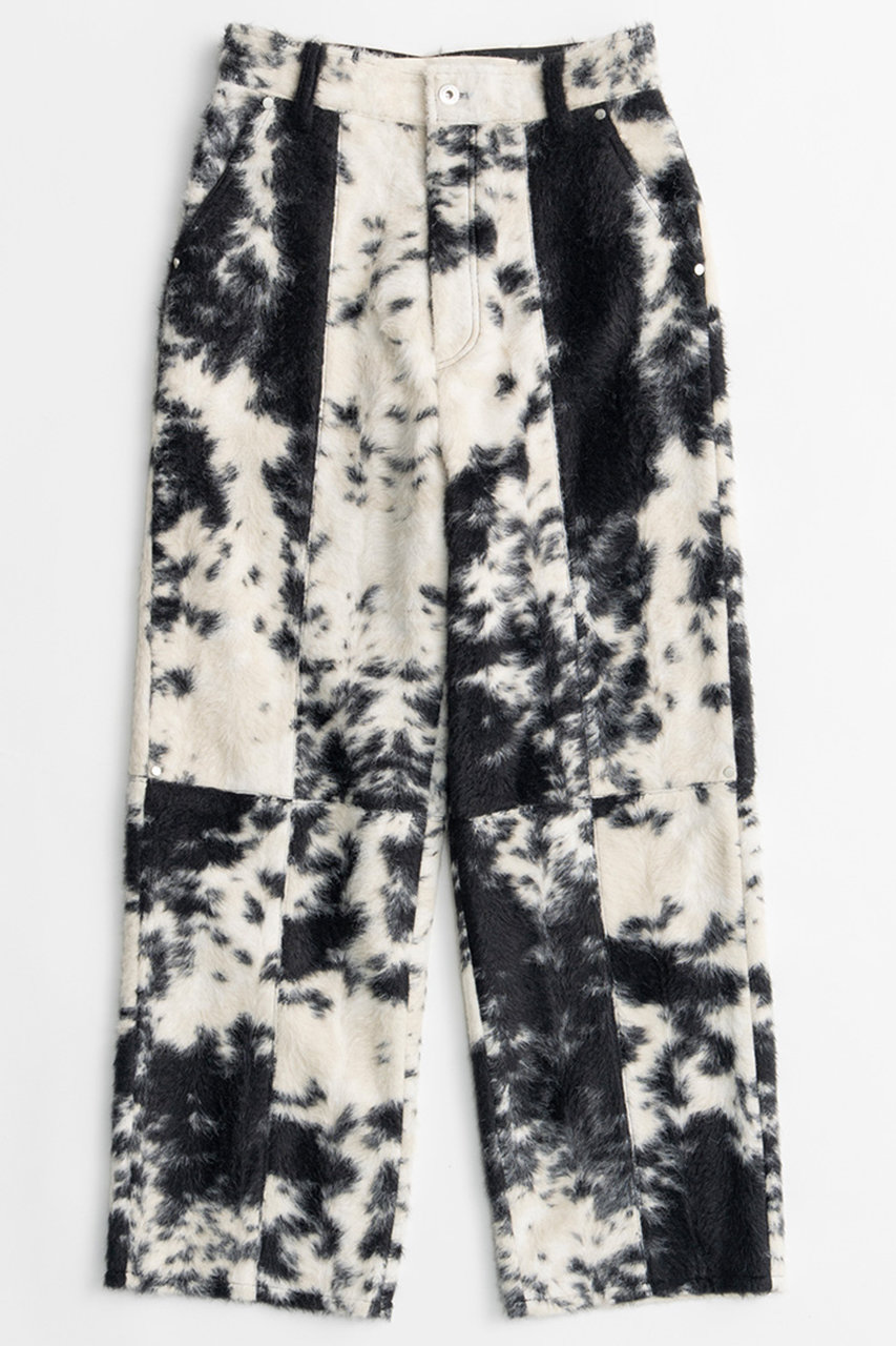 PRANK PROJECT ハラコジャガードパンツ / Haircalf Jacquard Pants (MLT(マルチカラー), 36) プランク プロジェクト ELLE SHOP