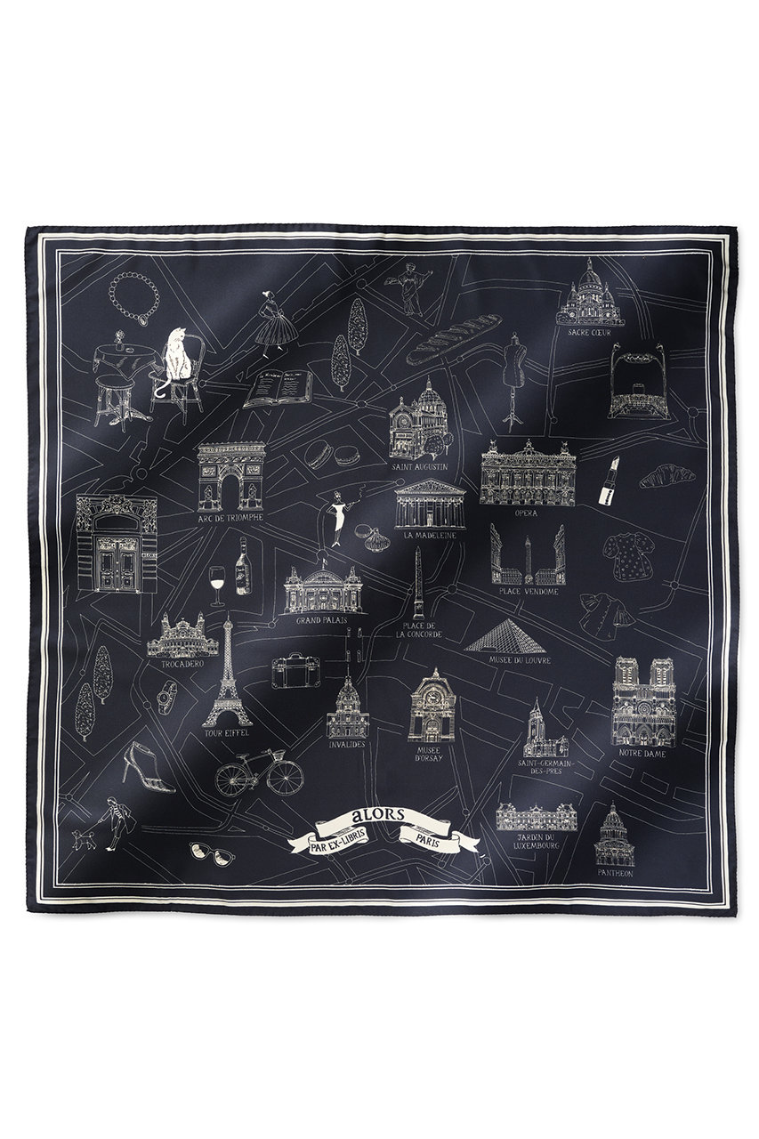 新品未使用　Ex-libris Paris x aLORS スカーフ Foulard Ex-libris Paris x aLORS -une collaboration d