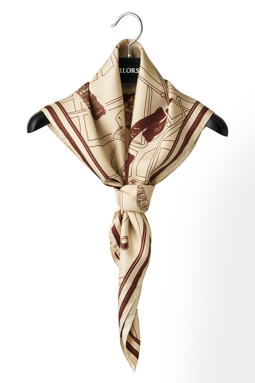 aLORS(アロー)｜Foulard Ex-libris Paris×aLORS スカーフ/アイボリー