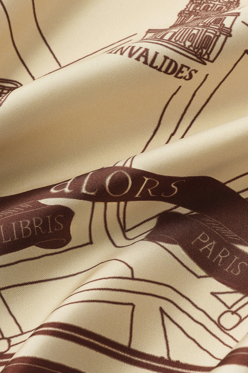 aLORS(アロー)｜Foulard Ex-libris Paris×aLORS スカーフ/アイボリー