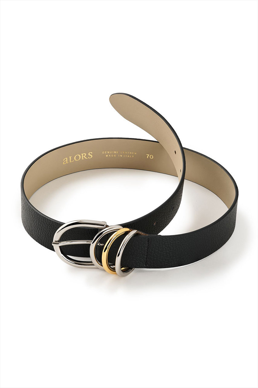 アロー/aLORSの【3/25 8:00販売開始】Cintura “Anello di enigma”  ベルト(牛革)(ブラック/aLORSgoods-147-B)