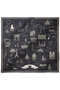 【4/18 10:00販売開始】【予約販売】Foulard Ex-libris Paris x aLORS -une collaboration d’exception アロー/aLORS ダークネイビー×アイボリー