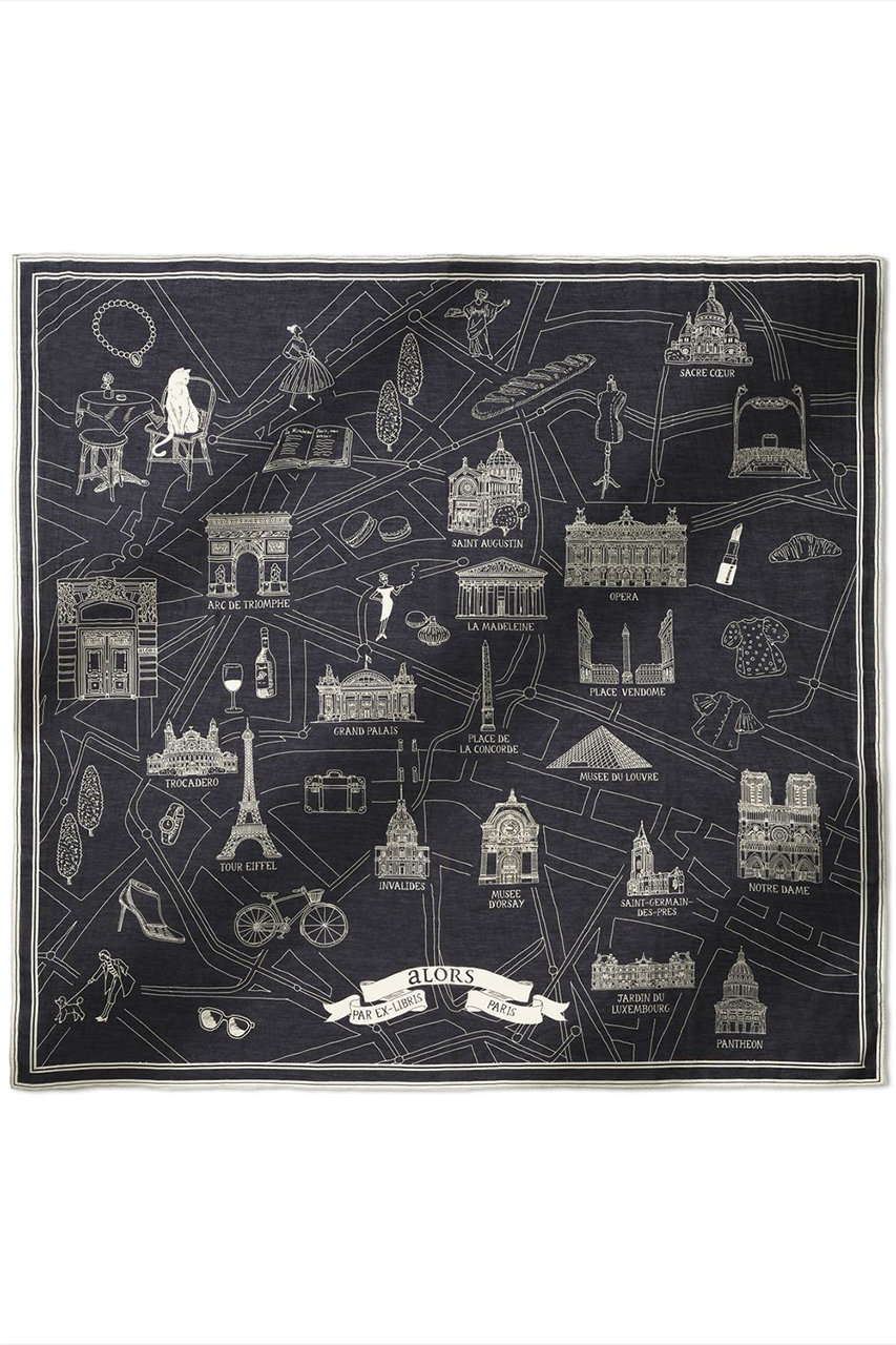 Foulard Ex-libris Paris x aLORS -une collaboration d’exception