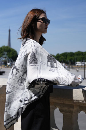 アロー/aLORSの【4/18 10:00販売開始】【予約販売】Foulard Ex-libris Paris x aLORS -une collaboration d’exception(140100/140103)