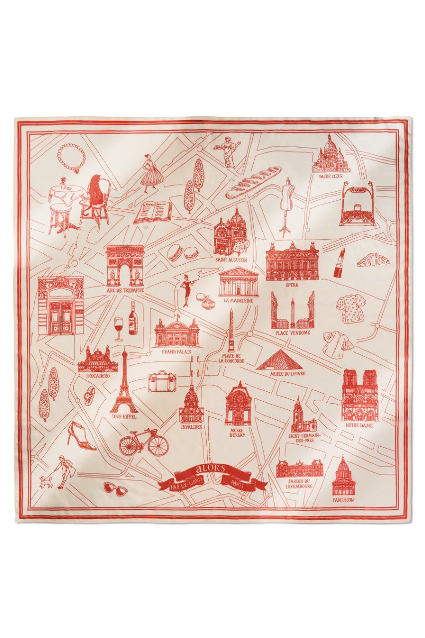 Foulard Ex-libris Paris x aLORS -une collaboration d’exception