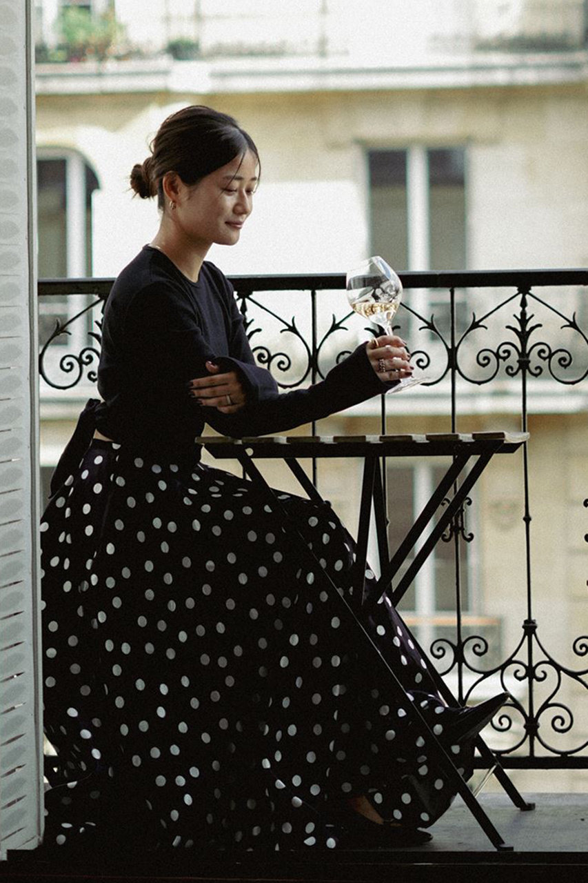 aLORS(アロー)｜Haut court ouvert au dos Ondine/ブラック の