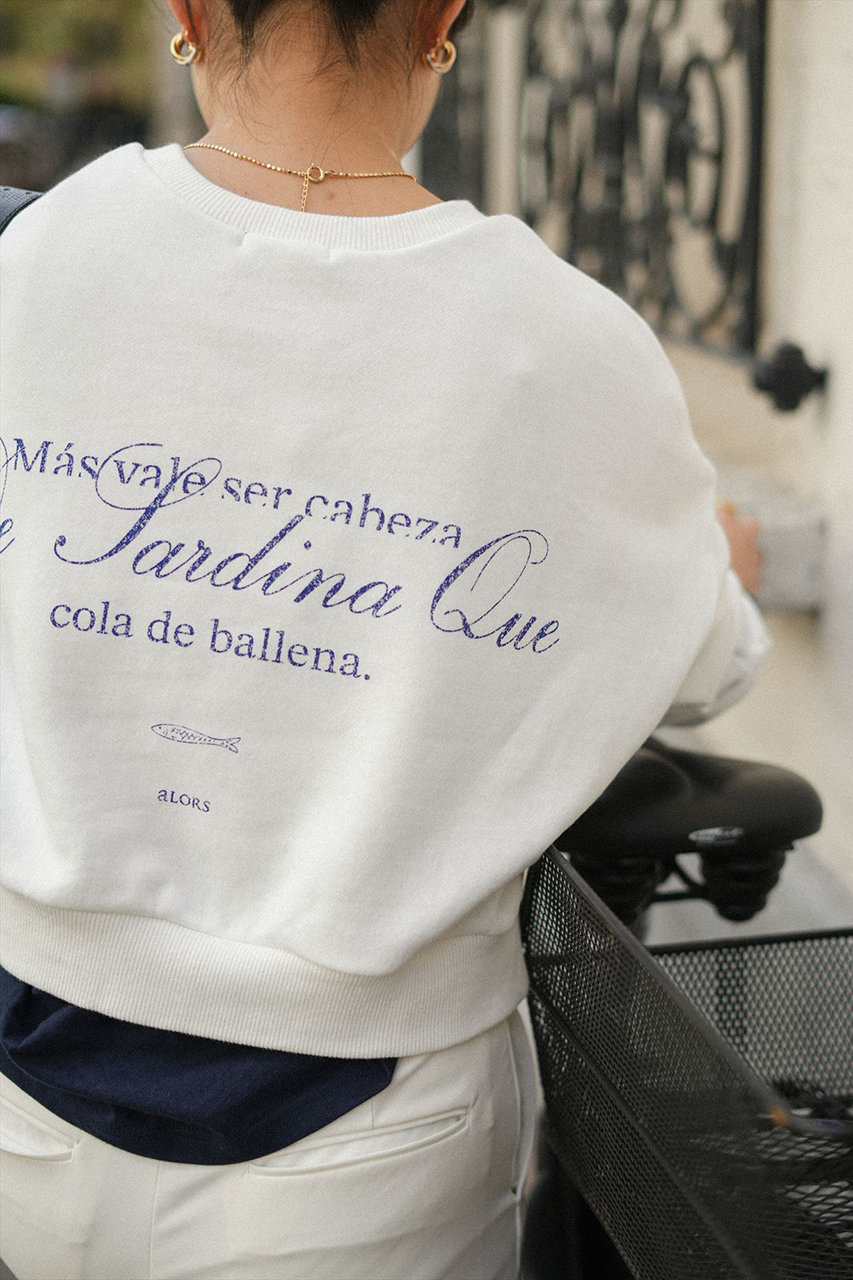 新品】alors paris Sweat-shirt Sardina グレー 【公式通販】