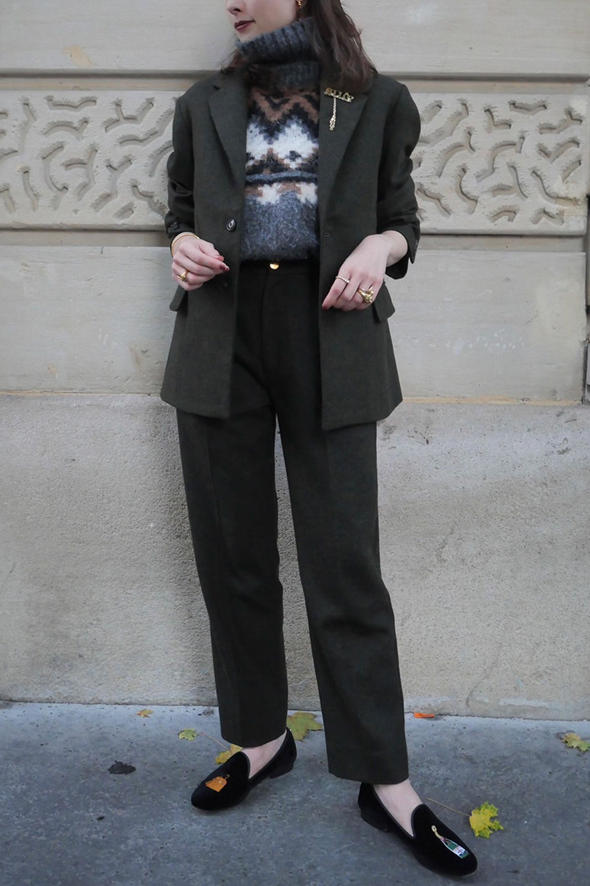 aLORS(アロー)｜Pantalon fusele en tweed MOON “Bonnie“ ツイード