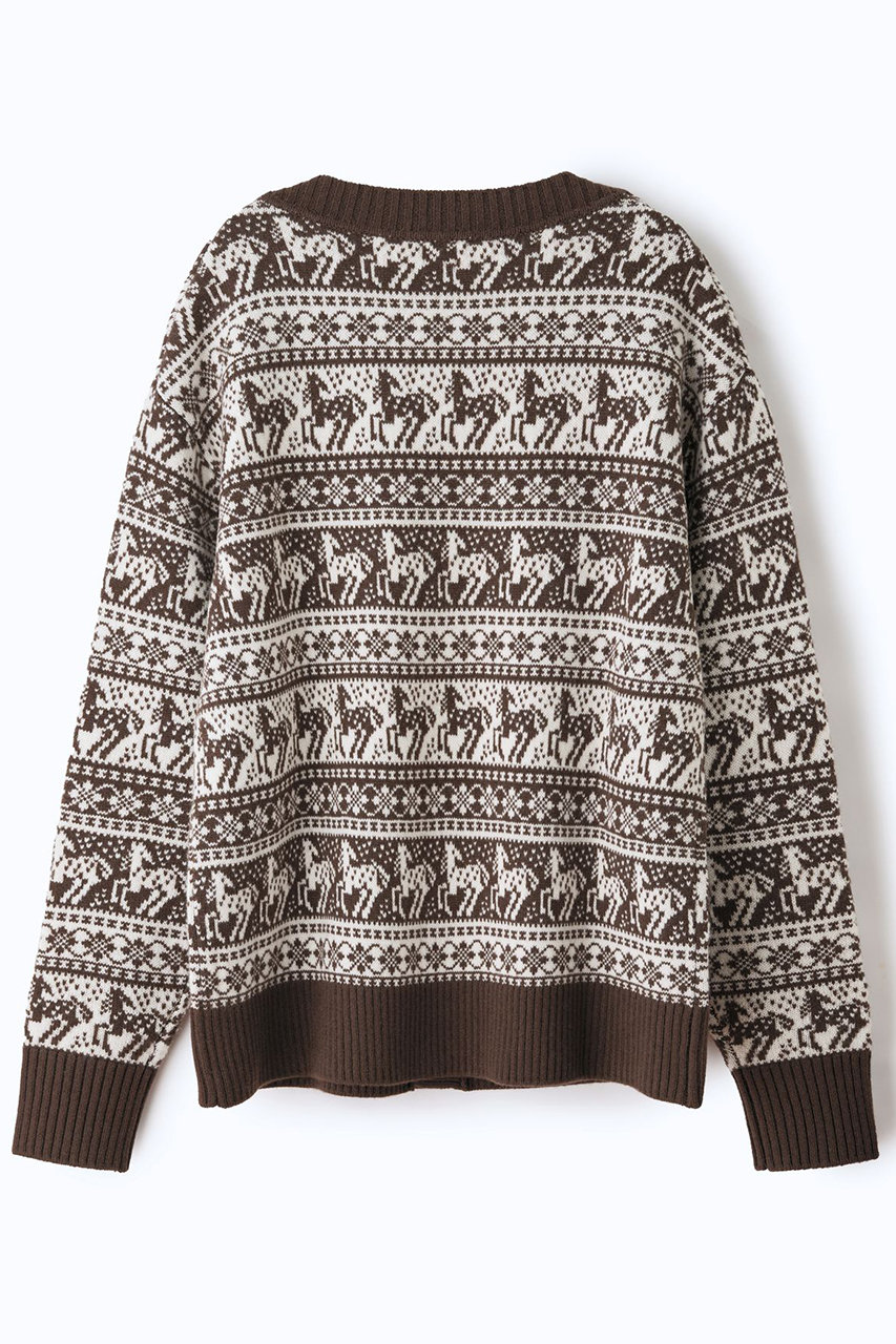 カーディガン alors paris Morgan cardigan aLORS(アロー)｜Cardigan jacquard equestre Freya カーディガン
