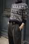 Pull jacquard equestre Rohan クルーネックニット アロー/aLORS