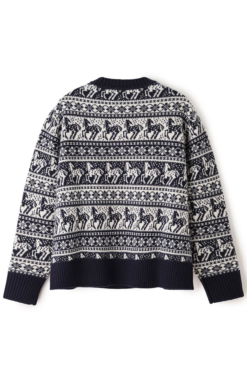 aLORS(アロー)｜Pull jacquard equestre Rohan クルーネックニット