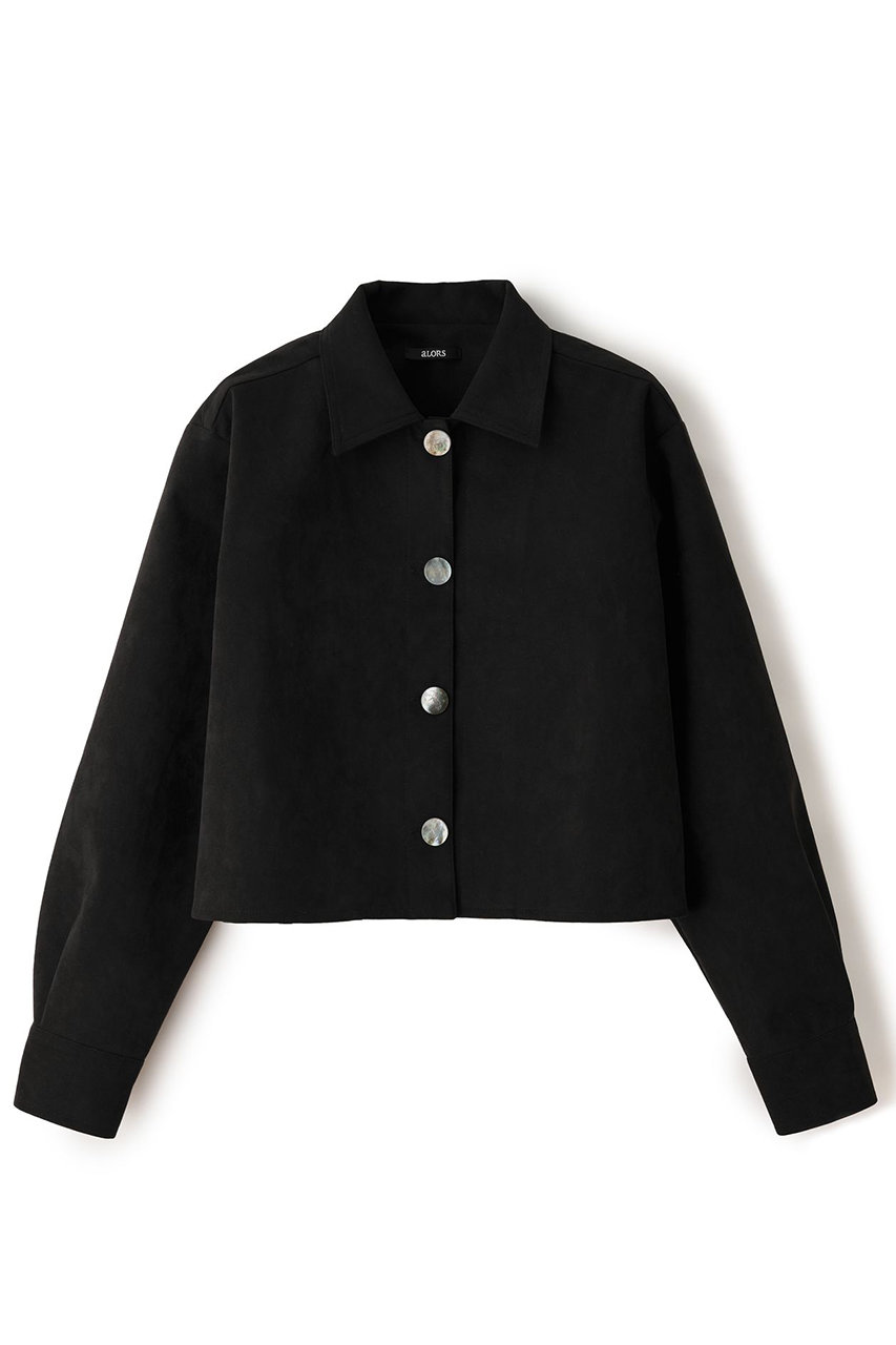 アロー/aLORSのVeste courte en Alcantara Noir de Lune Artemis ジャケット(ブラック/aLORS25AW-113)