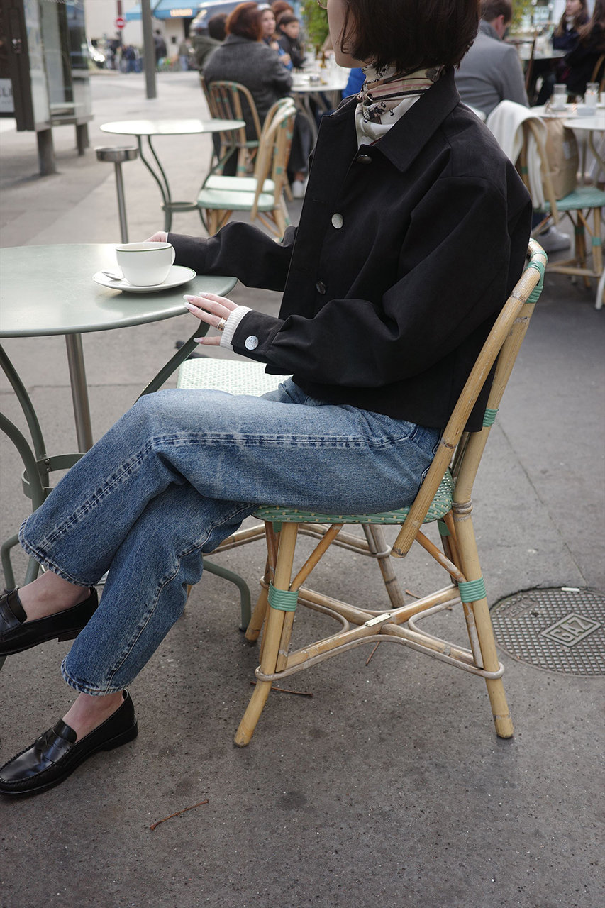 aLORS(アロー)｜Veste courte en Alcantara Noir de Lune Artemis