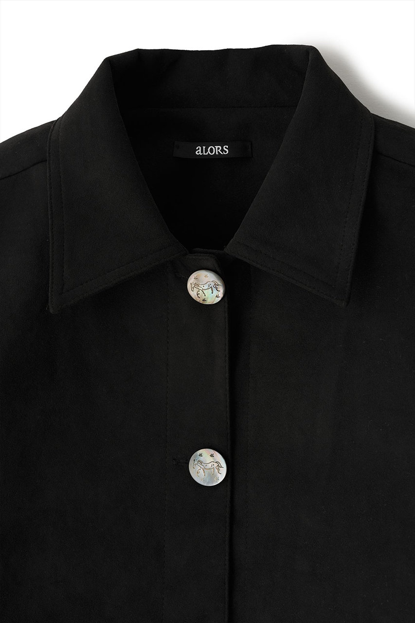 aLORS(アロー)｜Veste courte en Alcantara Noir de Lune Artemis