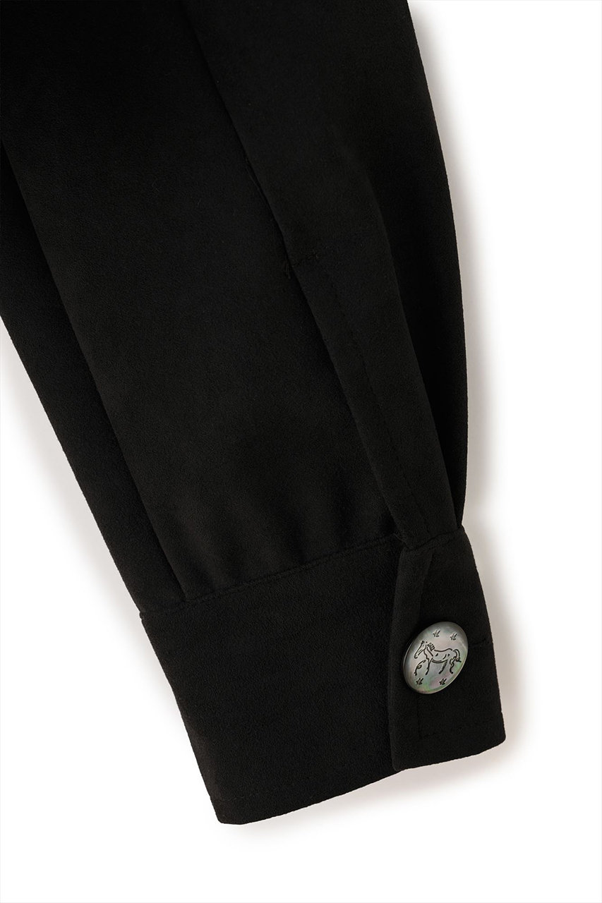 aLORS(アロー)｜Veste courte en Alcantara Noir de Lune Artemis