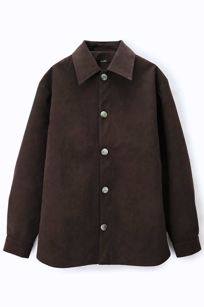 アロー/aLORSのVeste en Alcantara Brun equestre Chiron ジャケット(ブラウン/aLORS25AW-114)