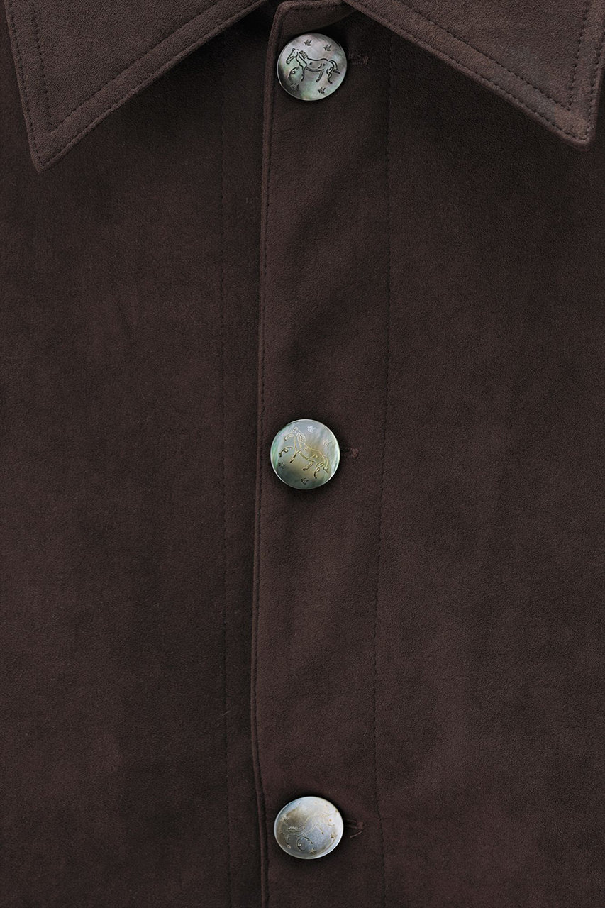 aLORS(アロー)｜Veste en Alcantara Brun equestre Chiron ジャケット