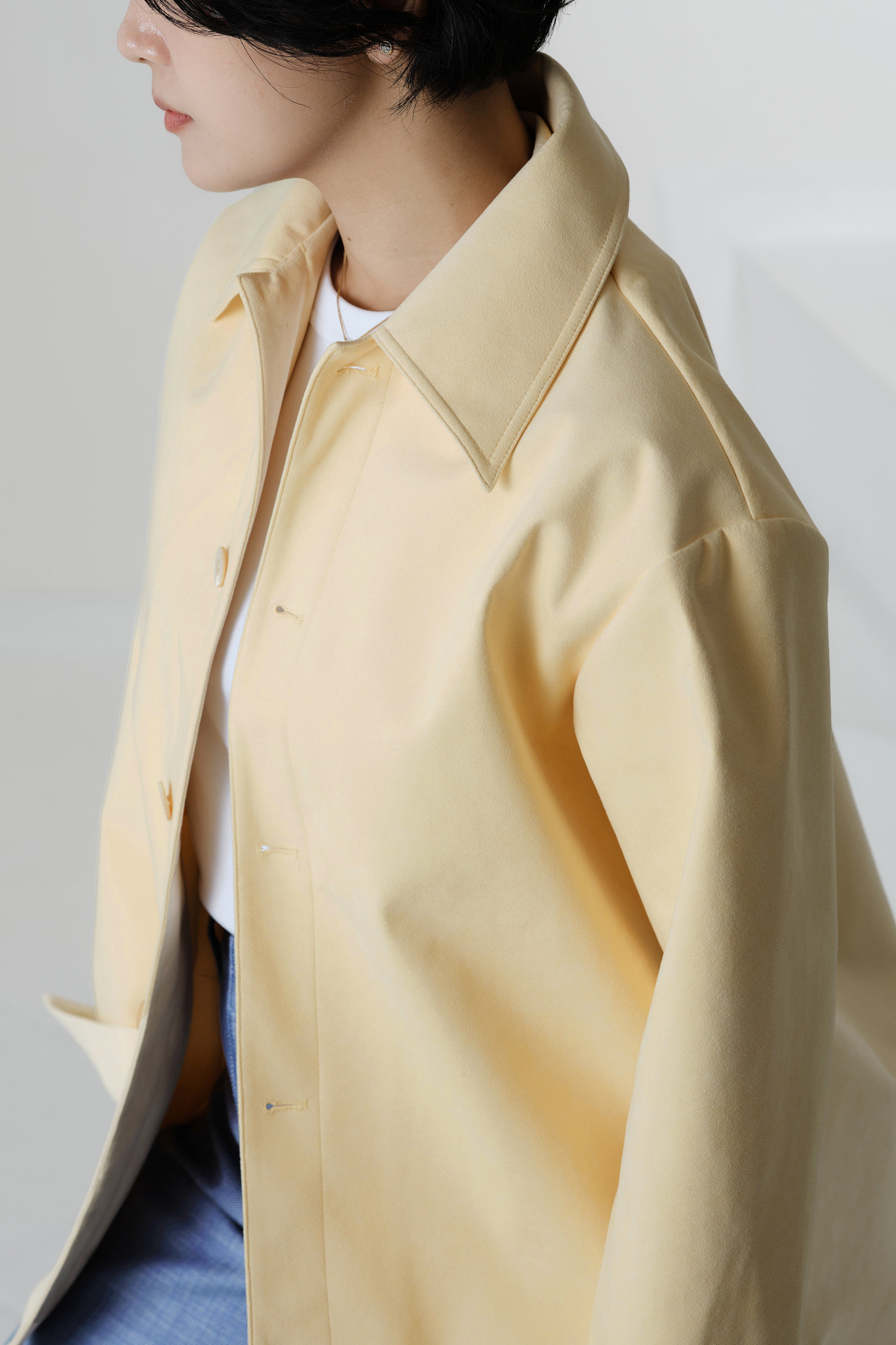 alors paris Alcantara ジャケット aLORS(アロー)｜Veste en Alcantara ジャケット/イエロー の通販