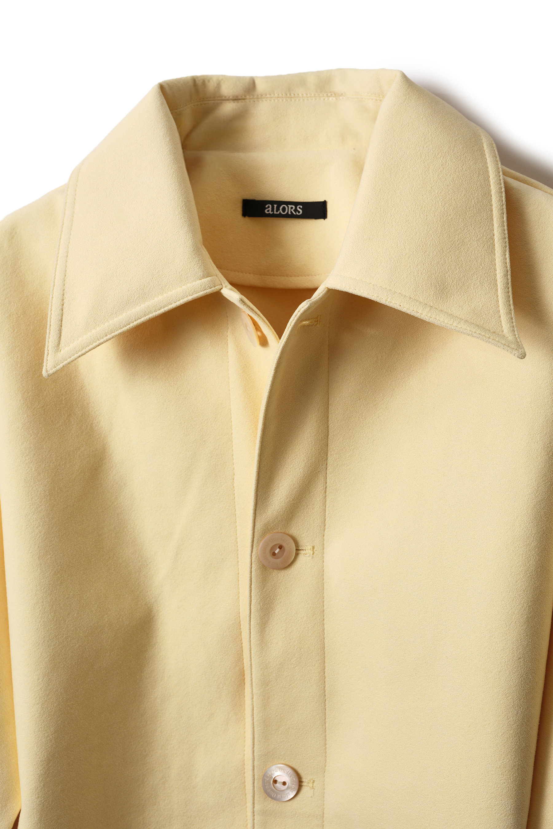 aLORS(アロー)｜Veste en Alcantara ジャケット/イエロー の通販