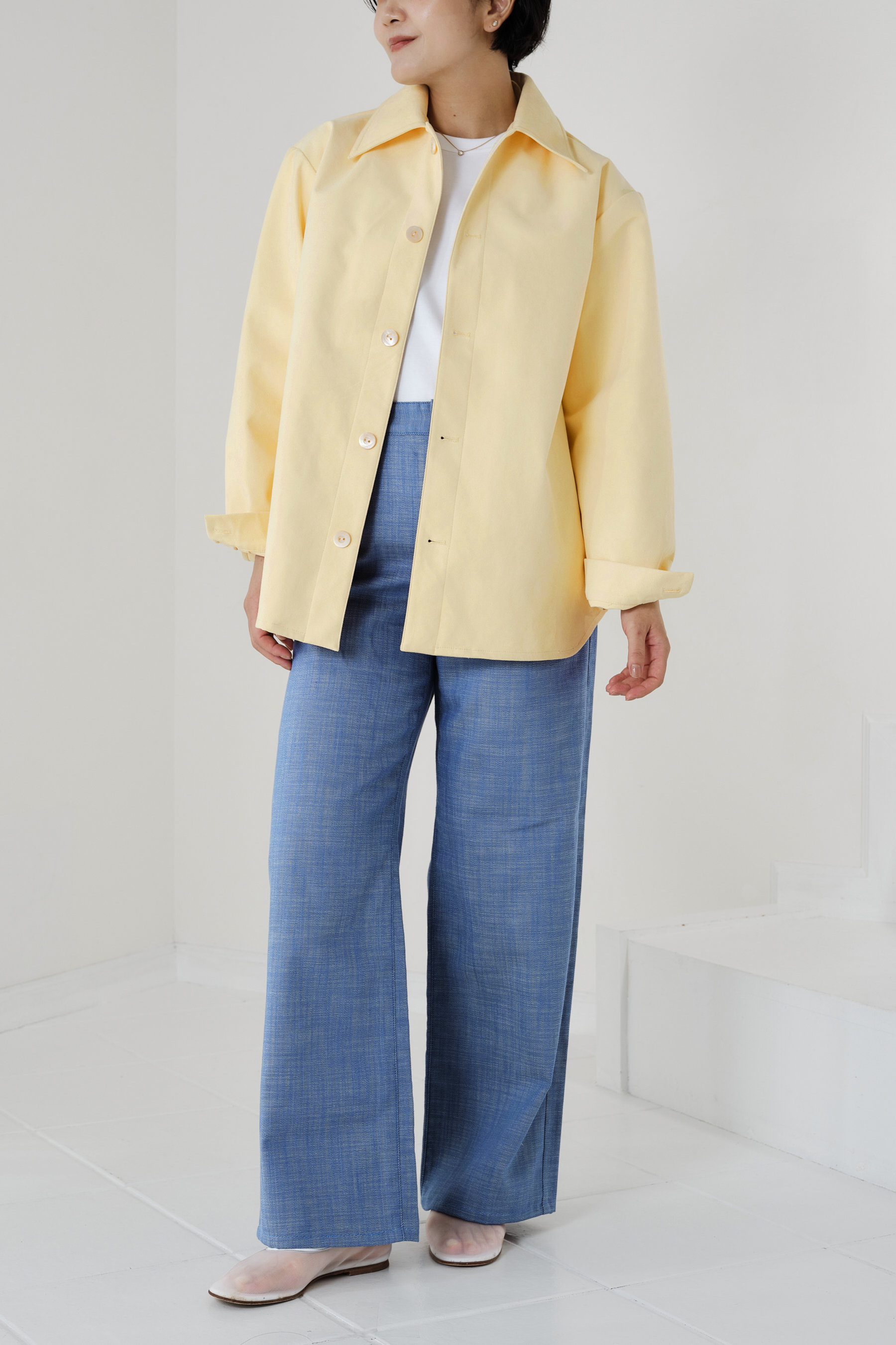 alors paris Alcantara ジャケット aLORS(アロー)｜Veste en Alcantara ジャケット/イエロー の通販