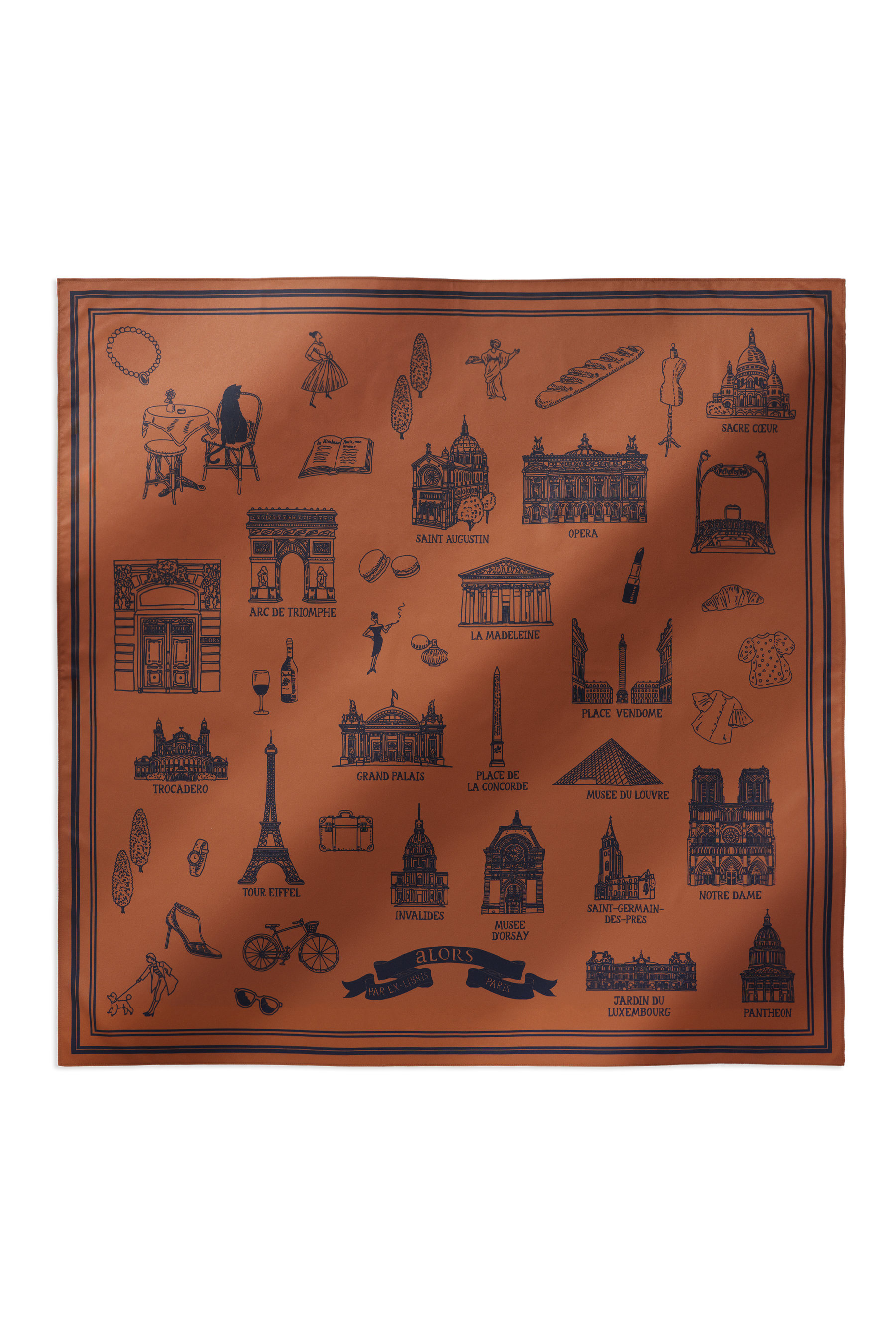 Foulard Ex-libris Paris x aLORS - une collaboration d’exception
