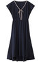 Royal Organic Cotton Flare Dress フートウキョウ/Foo Tokyo ネイビー