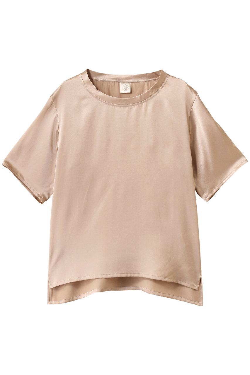 Foo Tokyo 【UNISEX】Silk Satin Pullover (ピンクベージュ, S) フートウキョウ ELLE SHOP Foo Tokyo 【UNISEX】Silk Satin Pullover (ピンクベージュ, S) フートウキョウ ELLE SHOP